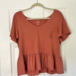 Women’s Vintage peplum v-neck tee shirt